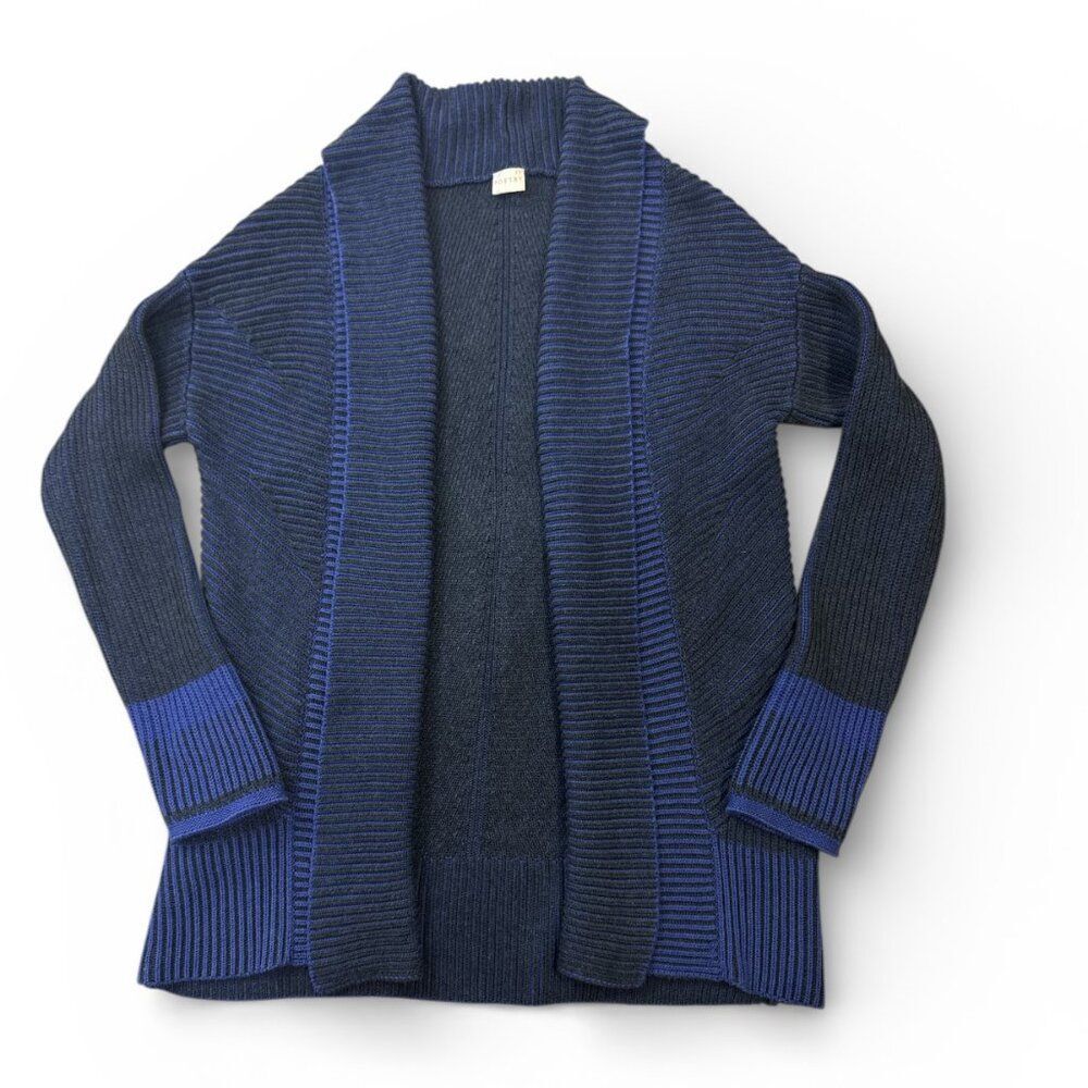 POETRY Cotton Cardigan Sweater Shawl Collar Ribbed Open Front Sz 8/10